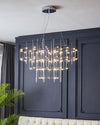 WOMO Tiered Glass Rod Sculptural Chandelier-WM2199 thumbnail
