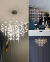 WOMO Tiered Glass Rod Sculptural Chandelier-WM2199 thumbnail