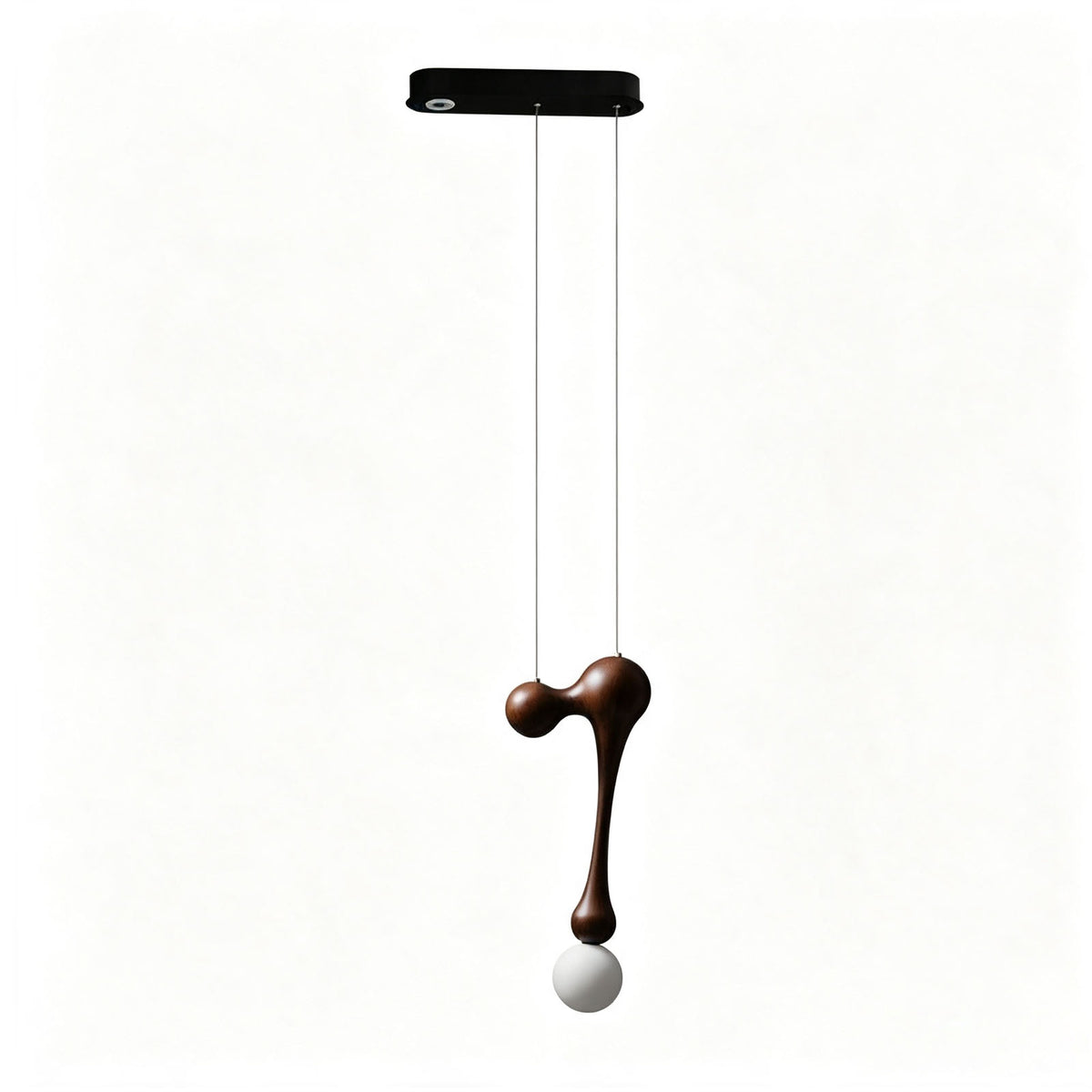 WOMO Hand‑Carved Irregular Wood Chandelier-WM3274
