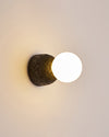 WOMO White & Black Glass Globe Wall Sconce-WM6103 thumbnail