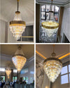 WOMO Tiered Gold Crystal Chandelier-WM2207 thumbnail