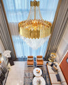 WOMO Tiered Gold Crystal Chandelier-WM2207 thumbnail