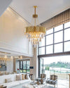 WOMO Tiered Gold Crystal Chandelier-WM2207 thumbnail