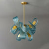 WOMO Peacock Blue Art Glass Chandelier-WM2213b thumbnail