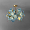 WOMO Peacock Blue Art Glass Chandelier-WM2213b thumbnail