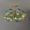 WOMO Peacock Blue Art Glass Chandelier-WM2213b thumbnail