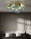 WOMO Peacock Sea Glass Semi-Flush Mount Ceiling Light-WM1111 thumbnail