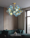 WOMO Peacock Blue Art Glass Chandelier-WM2213 thumbnail