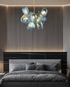 WOMO Peacock Blue Art Glass Chandelier-WM2213 thumbnail