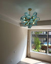 WOMO Peacock Blue Art Glass Chandelier-WM2213b thumbnail