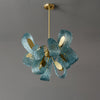 WOMO Peacock Blue Art Glass Chandelier-WM2213b thumbnail