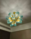 WOMO Peacock Blue Art Glass Chandelier-WM2213b thumbnail
