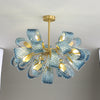 WOMO Peacock Blue Art Glass Chandelier-WM2213b thumbnail