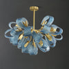 WOMO Peacock Blue Art Glass Chandelier-WM2213b thumbnail