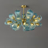 WOMO Peacock Blue Art Glass Chandelier-WM2213b thumbnail