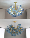 WOMO Peacock Blue Art Glass Chandelier-WM2213b thumbnail