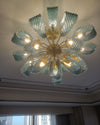 WOMO Peacock Blue Art Glass Chandelier-WM2213b thumbnail
