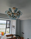 WOMO Peacock Blue Art Glass Chandelier-WM2213b thumbnail