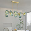 WOMO Peacock Blue Art Glass Linear Chandelier-WM2213c thumbnail