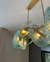 WOMO Peacock Blue Art Glass Linear Chandelier-WM2213c thumbnail