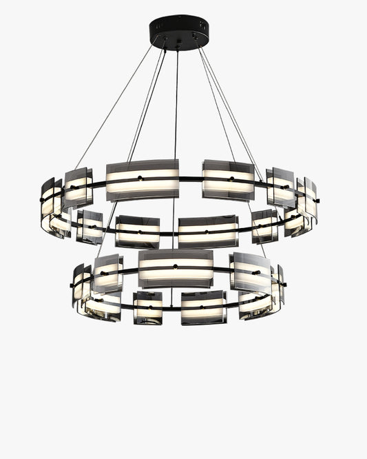 WOMO Modern Tiered Glass Chandelier-WM2220