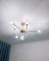 WOMO Glass Globe Brass Arm Chandelier-WM2255 thumbnail