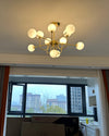 WOMO Glass Globe Brass Arm Chandelier-WM2255 thumbnail