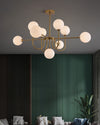 WOMO Glass Globe Brass Arm Chandelier-WM2255 thumbnail