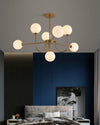 WOMO Glass Globe Brass Arm Chandelier-WM2255 thumbnail