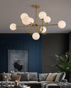 WOMO Glass Globe Brass Arm Chandelier-WM2255 thumbnail