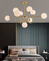 WOMO Glass Globe Brass Arm Chandelier-WM2255 thumbnail