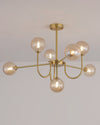 WOMO Glass Globe Brass Arm Chandelier-WM2255 thumbnail