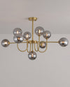 WOMO Glass Globe Brass Arm Chandelier-WM2255 thumbnail