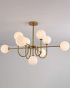 WOMO Glass Globe Brass Arm Chandelier-WM2255 thumbnail