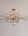 WOMO Glass Globe Brass Arm Chandelier-WM2255 thumbnail