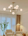 WOMO Glass Globe Brass Arm Chandelier-WM2255 thumbnail