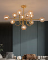 WOMO Glass Globe Brass Arm Chandelier-WM2255 thumbnail