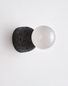 WOMO White & Black Glass Globe Wall Sconce-WM6103 thumbnail