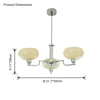WOMO 1920s Milk Glass Chandelier-WM2301 thumbnail
