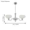WOMO 1920s Milk Glass Chandelier-WM2301 thumbnail