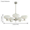 WOMO 1920s Milk Glass Chandelier-WM2301 thumbnail