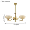 WOMO 1920s Milk Glass Chandelier-WM2301 thumbnail