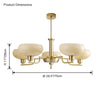 WOMO 1920s Milk Glass Chandelier-WM2301 thumbnail