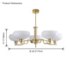 WOMO 1920s Milk Glass Chandelier-WM2301 thumbnail