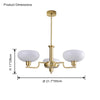 WOMO 1920s Milk Glass Chandelier-WM2301 thumbnail