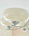 WOMO Swoop Arm Milk Glass Chandelier-WM2302 thumbnail
