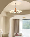 WOMO Swoop Arm Milk Glass Chandelier-WM2302 thumbnail