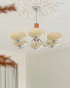WOMO Swoop Arm Milk Glass Chandelier-WM2302 thumbnail