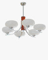 WOMO Swoop Arm Milk Glass Chandelier-WM2302 thumbnail