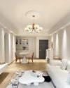 WOMO Swoop Arm Milk Glass Chandelier-WM2302 thumbnail